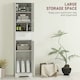 image 3 of HOMCOM Tall Bathroom Storage Cabinet with Arch Doors Adjustable Shelf White White