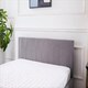 image 5 of Ottoman Storage Bed grey 3ft single and 1 mattress line pattern fabric velvet bedroom furniture