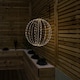 image 3 of 50cm White Metal Folding Christmas Ball with 256 Warm White LEDs