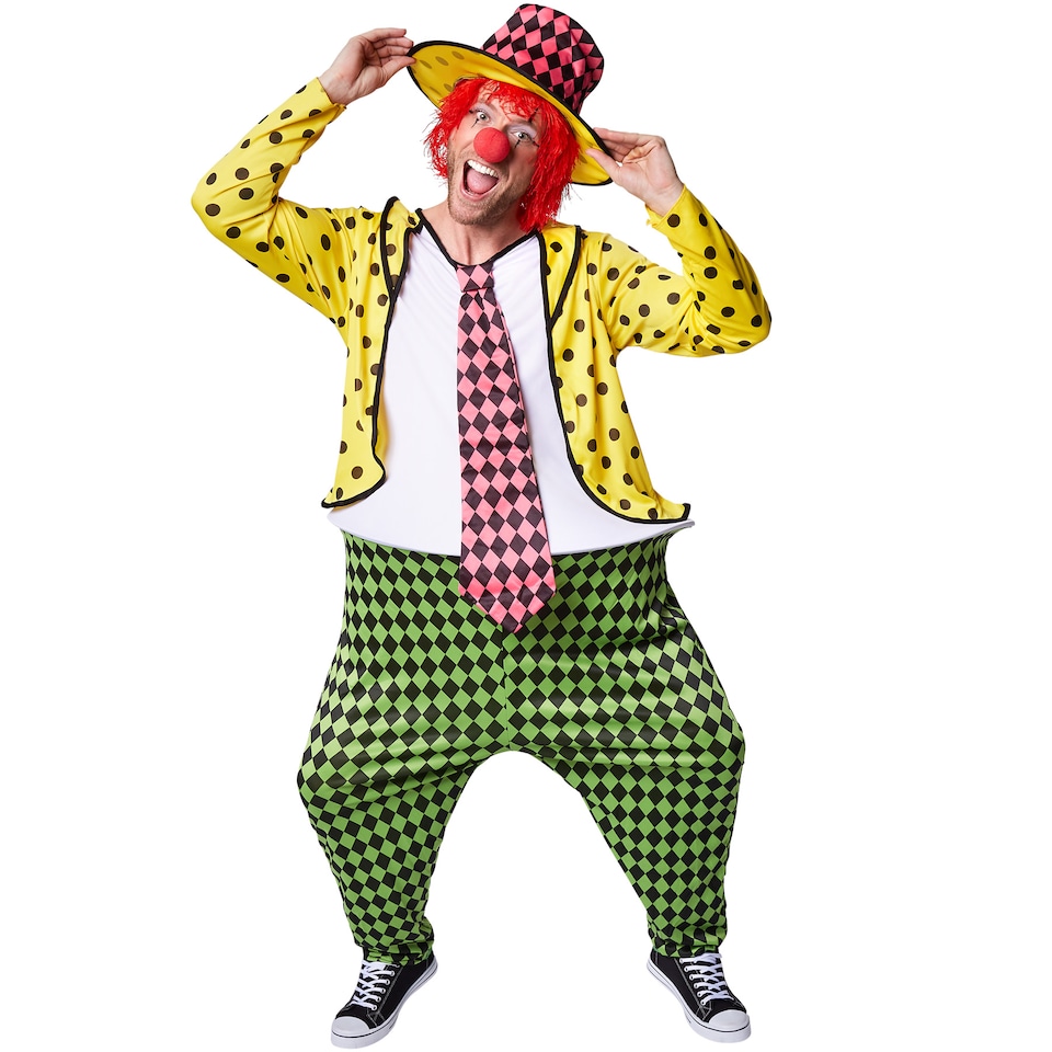 image 1 of Mens Opulent Pepe the Clown Costume | Green | green | L | 1