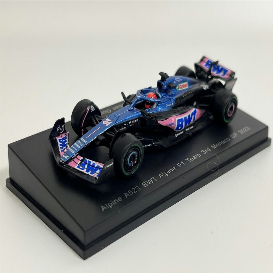 image 1 of Esteban Ocon Alpine A523 BWT Alpine F1 Team 3rd Monaco GP 2023 1:64 Spark Y284