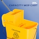 image 4 of HOMCOM 20L Compact Mop Bucket with Wringer and Handle, Mop Bucket on Wheels for Floor Cleaning, Separate Dirty and Clean Water, for Home, Flat, Yellow