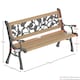 image 3 of Garden Vida 3 Seater Garden Bench Outdoor Patio Seating, Rose Style