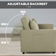 image 5 of HOMCOM 2 Seater Sofa Bed Convertible Bed Settee with Cushions, Brown