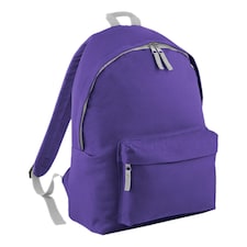 Bagbase Junior Fashion Backpack / Rucksack (14 Litres) - Purple/Light Grey - One Size