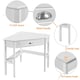 image 4 of Yaheetech Corner Computer Desk  White | White