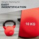 image 5 of HOMCOM Soft Kettlebell, Kettle Bell with Non-Slip Handle for Home Gym Weight Lifting and Strength Training Red | 10