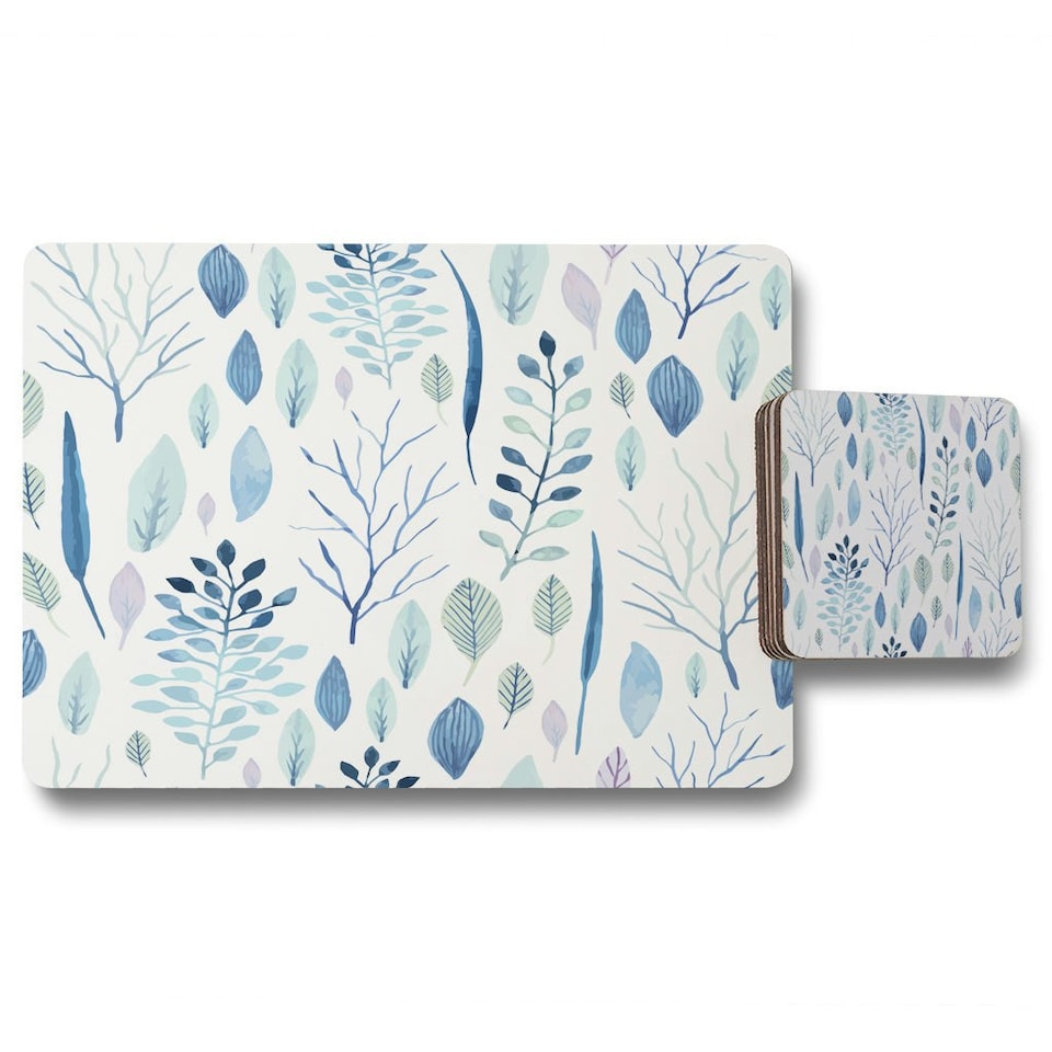 Winter Branches & Leaves (Placemat & Coaster Set)