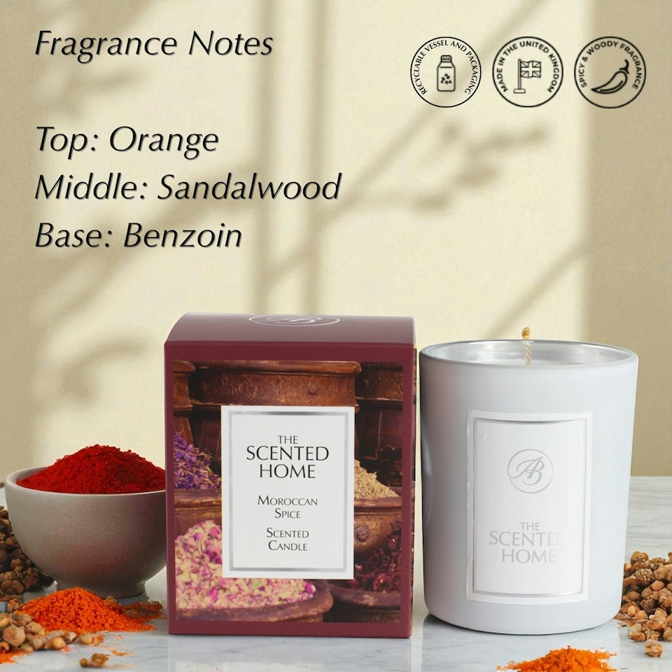 image 1 of Ashleigh & Burwood Moroccan Spice Scented Jar Candle 170g White