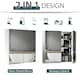 image 4 of HOMCOM Bathroom Cabinet Double Door Wall Mounted Mirror Stainless Steel