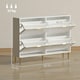image 7 of HOMCOM Slim Shoe Storage Cabinet with 4 Flip Drawers for Hallway White