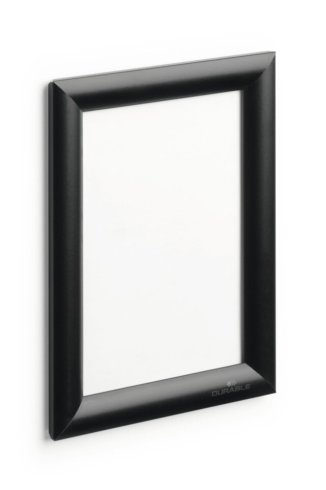 image 1 of Durable Aluminium Snap Frame Retail Clip Poster Holder Notice Board | A5 Black