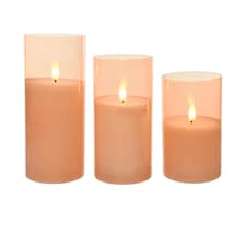 Kaemingk LED Christmas Electric Candle (Pack of 3) | White | Warm White | One Size | 1