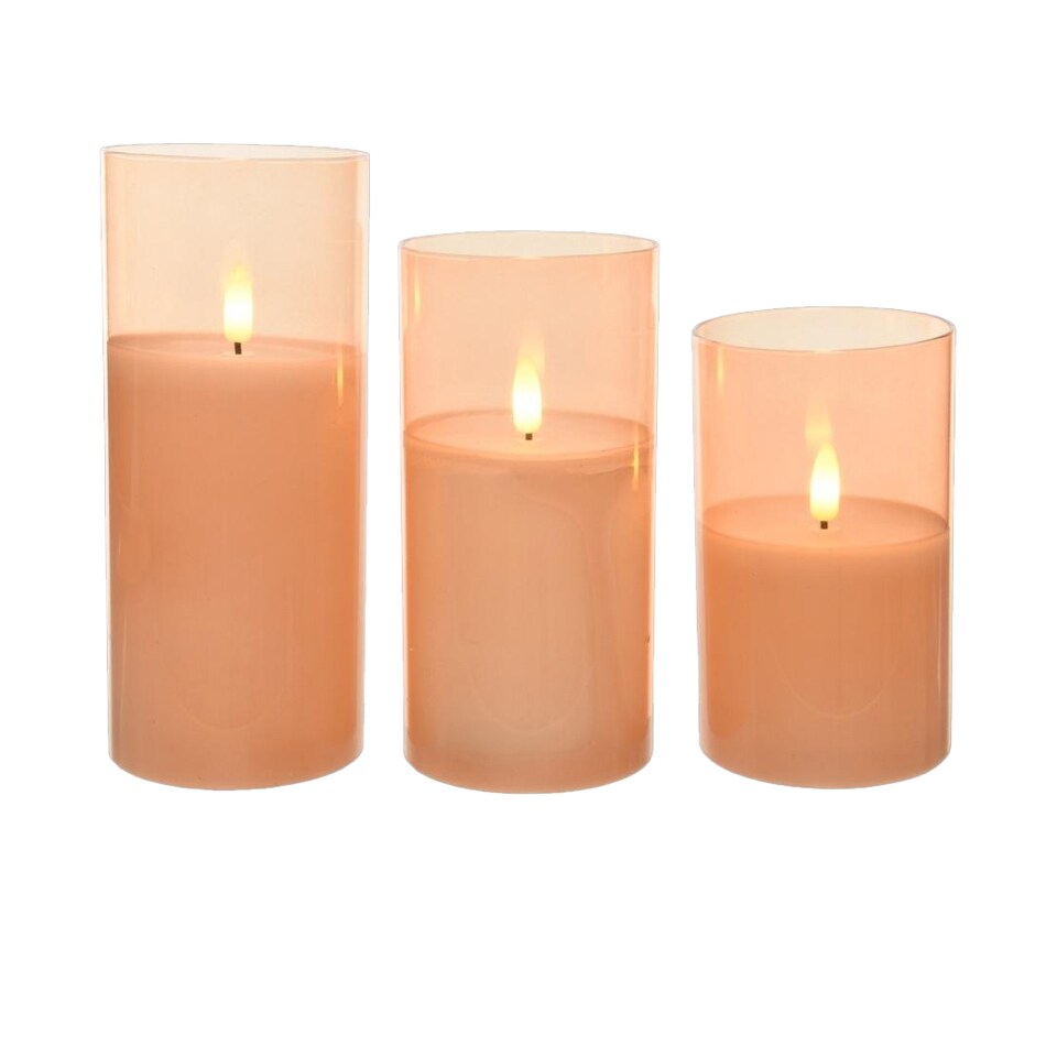Kaemingk LED Christmas Electric Candle (Pack of 3) | White | Warm White | One Size | 1