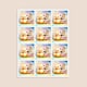 image 3 of Easter Bunny and Chick Square Stickers 65mm - Sheet of 12
