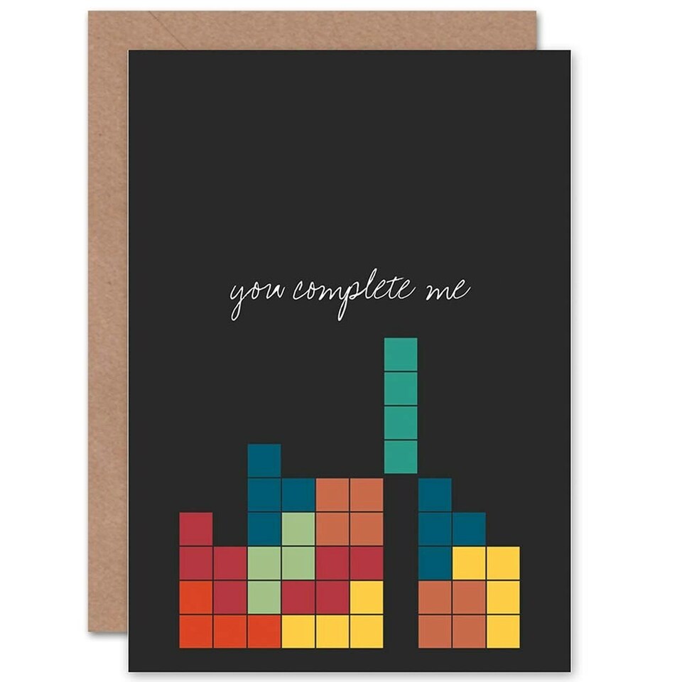image 1 of You Complete Me Partner Anniversary Love Valentines Day Card