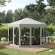 image 2 of Outsunny 3.2m Pop Up Gazebo Hexagonal Canopy Shelter Outdoor with Sidewalls