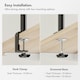 image 4 of VonHaus Adjustable Dual Monitor Stand for 13-32" Screens