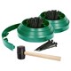 image 1 of Harbour Housewares Flexible Plastic Lawn Edging with 80 Pegs & Mallet - 20m x 4cm - Green | Green | 2