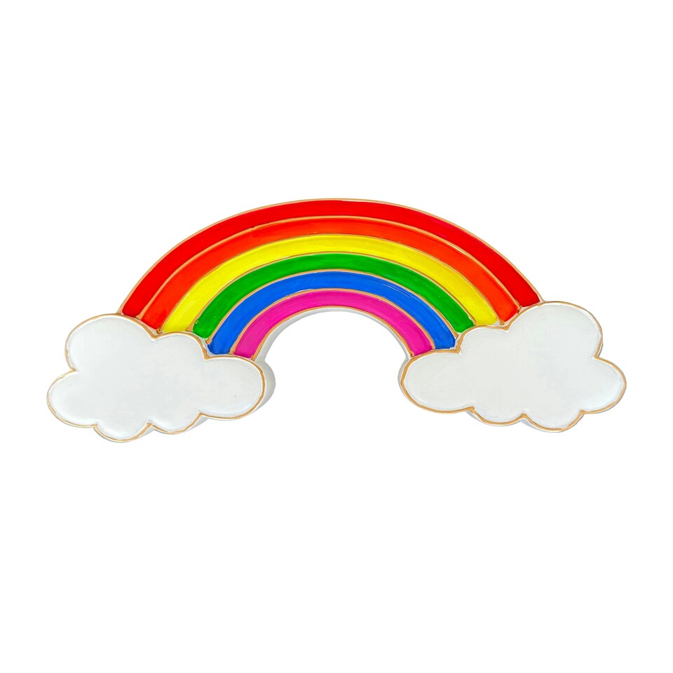 image 1 of Hand-Painted Rainbow Wall Art & Trinket - Symbol of Hope, Acceptance & Equality - Perfect Gift for Pride, Holi, & Diwali