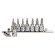 image 3 of 5 Sided Torx Plus Security Bit Sockets TPS10 - TPS50 3/8" Drive 9pc Set On Rail