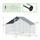 image 2 of PawHut Walk In Chicken Run Large Galvanised Chicken Coop w/ Cover 3 x 1.7 x 1.9m