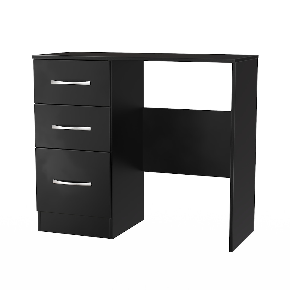 image 1 of Hampshire 3 Drawer Vanity in Black Matt (Ready Assembled) | Black | Black Matt