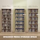 image 3 of HOMCOM CD Storage Unit DVD Tower Blu-ray Storage Shelf for Living Room | Brown | Natural wood finish