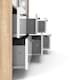 image 10 of Line Wardrobe 3 Doors 6 Drawers in Oak with White High Gloss