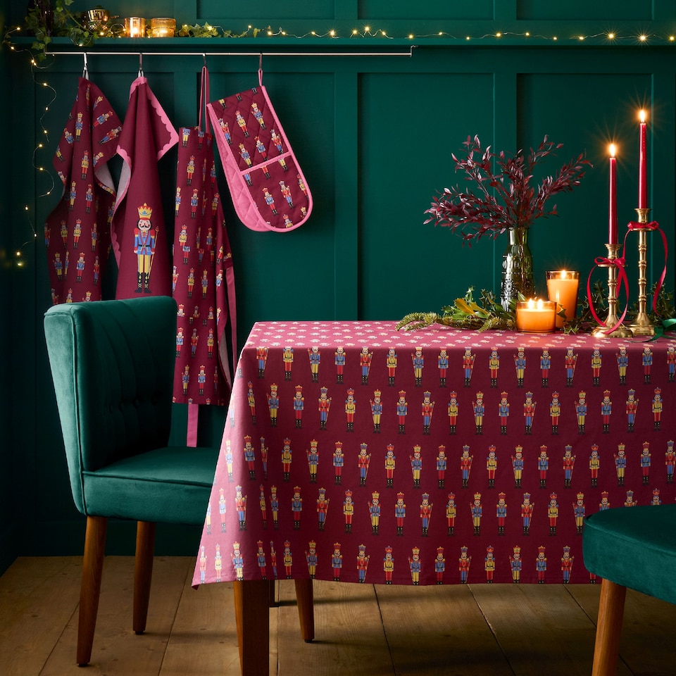 image 1 of Catherine Lansfield Christmas Nutcracker Cotton Table Cloth
