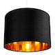 image 6 of Contemporary Black Cotton 12" Table/Pendant Lamp Shade with Shiny Golden Inner | Black | Black | 1
