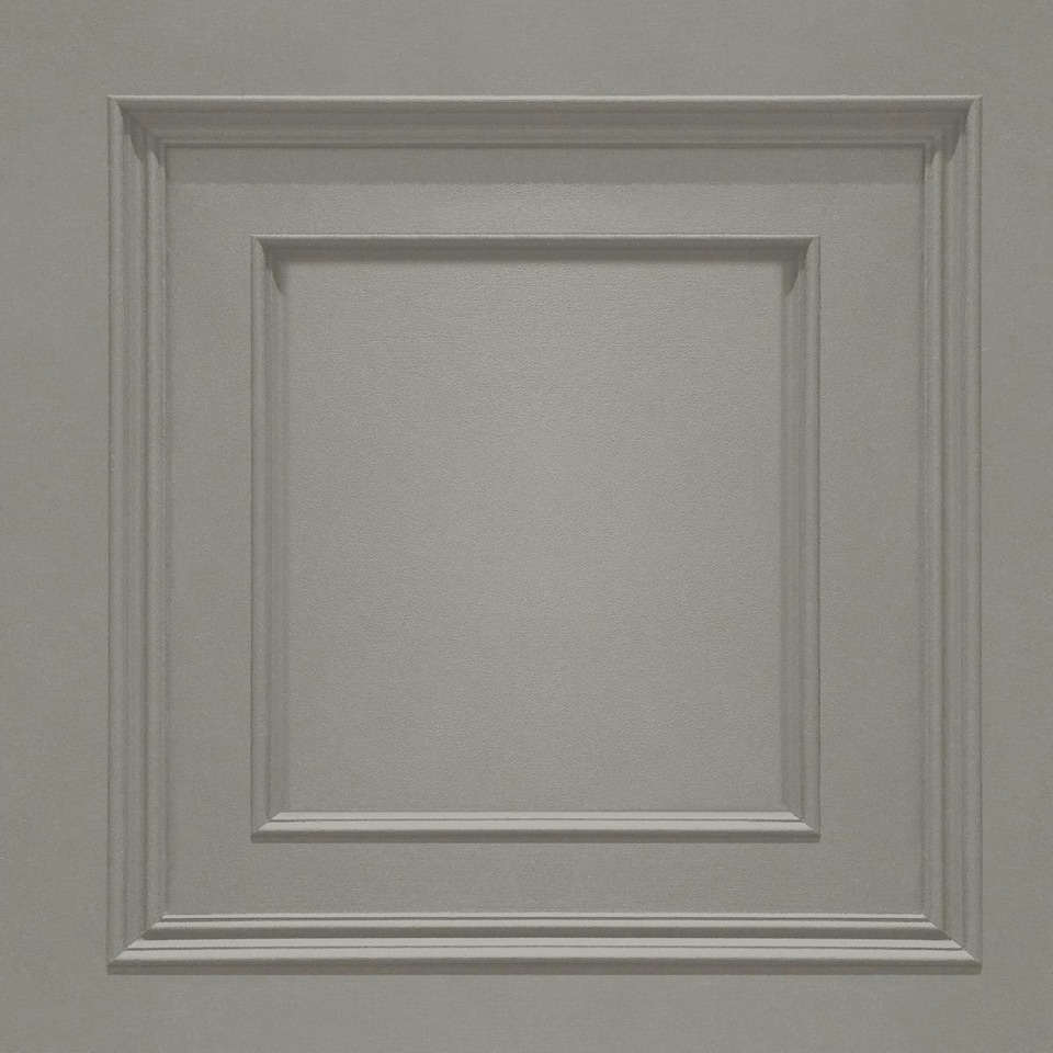 image 1 of Belgravia Amara Wood Panel Vinyl Textured Wallpaper - Silver - 10m x 53cm Silver