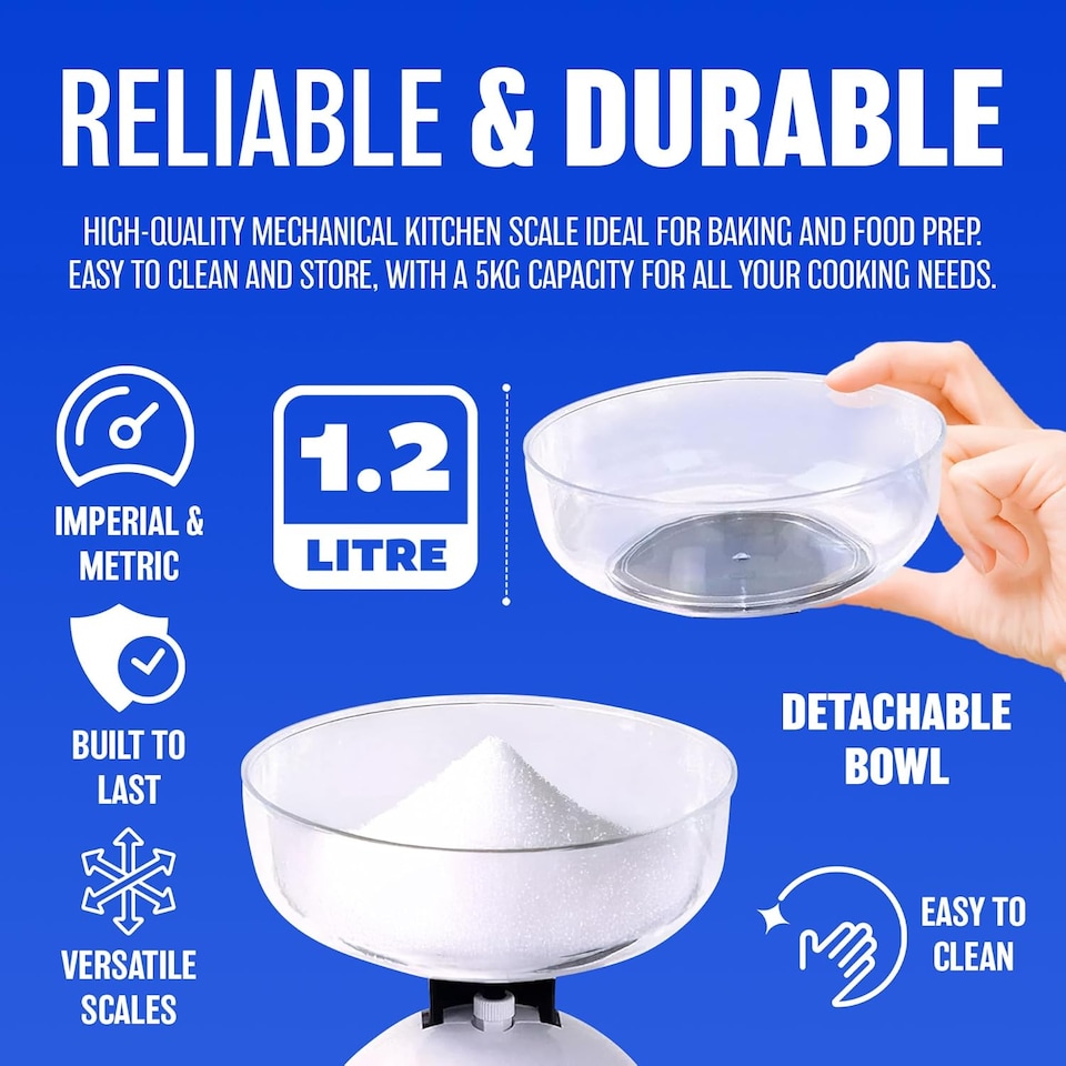 image 1 of 5kg Retro Kitchen Scale Weighing Cooking Baking Weight Vintage Compact