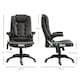 image 7 of HOMCOM Heated Vibrating Massage Office Chair with Reclining Function, Brown