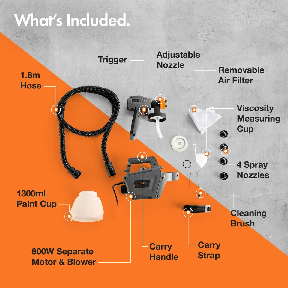 image 1 of VonHaus Paint Sprayer Gun Electric 800W