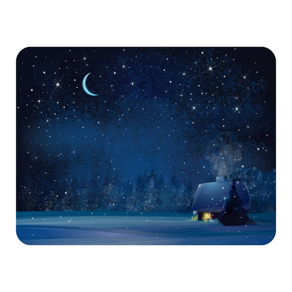 Night winter landscape (blanket)