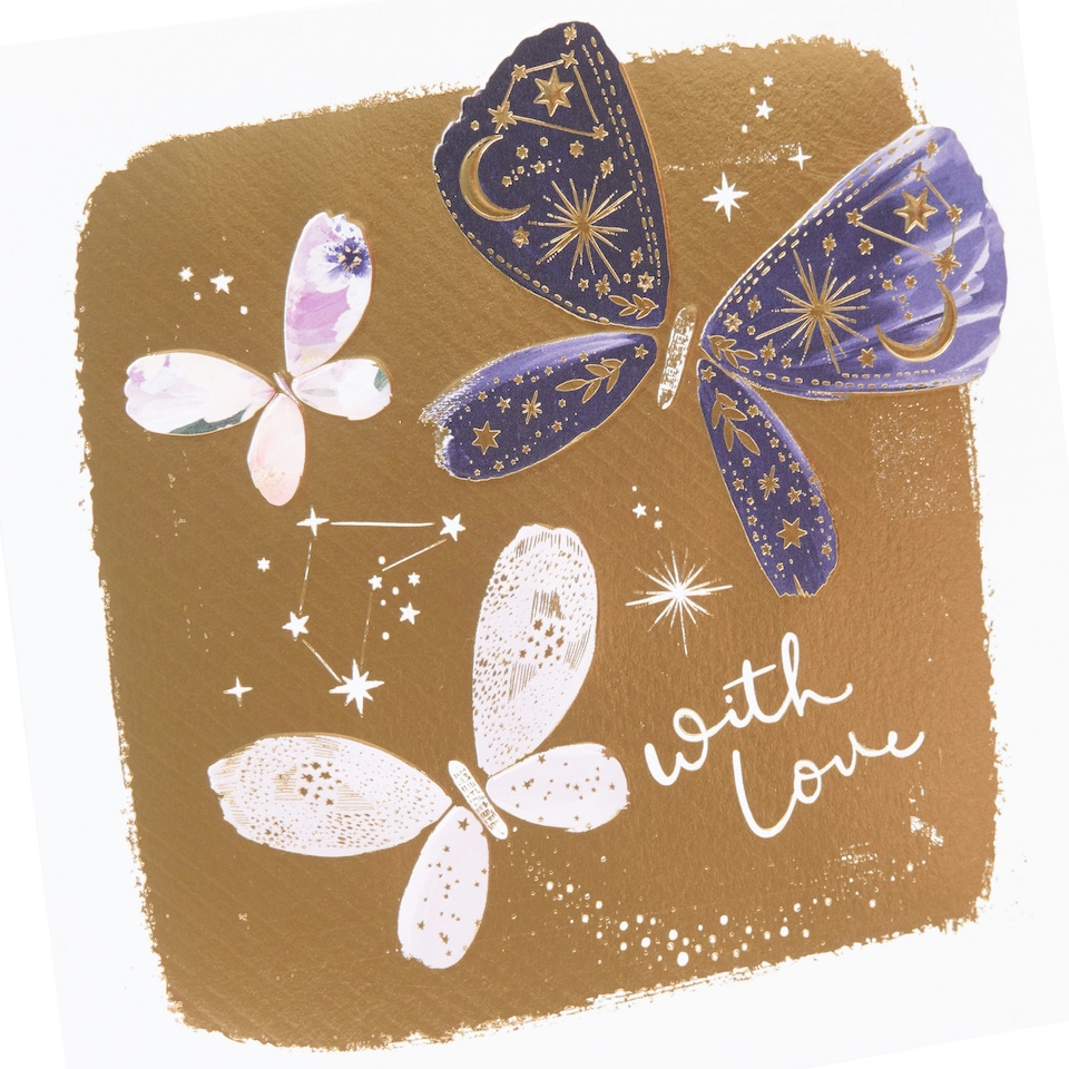 image 1 of UK Greetings | Greeting Card for Her/Friend | For All Occasions | Thank you, Birthday, Congralutations | Her, Girls, Women | Butterflies Design | With Envelope