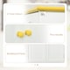 image 4 of HOMCOM Freestanding Kitchen Cupboard 4-Door Storage Cabinet w/ 4 Shelves, White