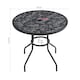 image 2 of Living and Home Garden Tempered Glass Marble Coffee Table - Black