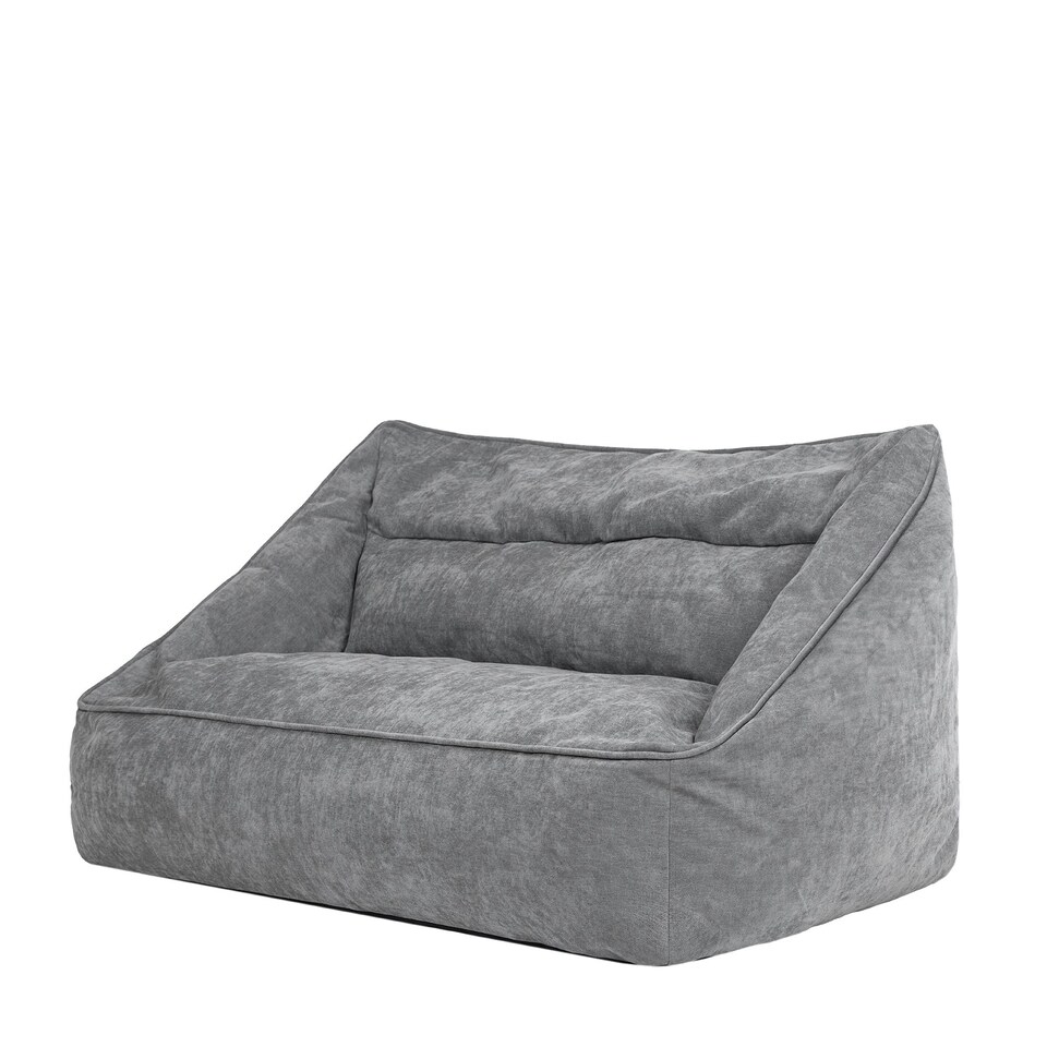 image 1 of icon Cecilia Bean Bag Sofa Grey Giant Chenille Bean Bag Chair Grey