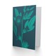 image 2 of Navy Blue Teal Flowers Xray Style Botanical Sympathy Card