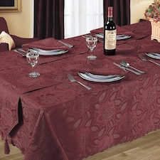 Kitchen Trends Rose Jacquard Tablecloth