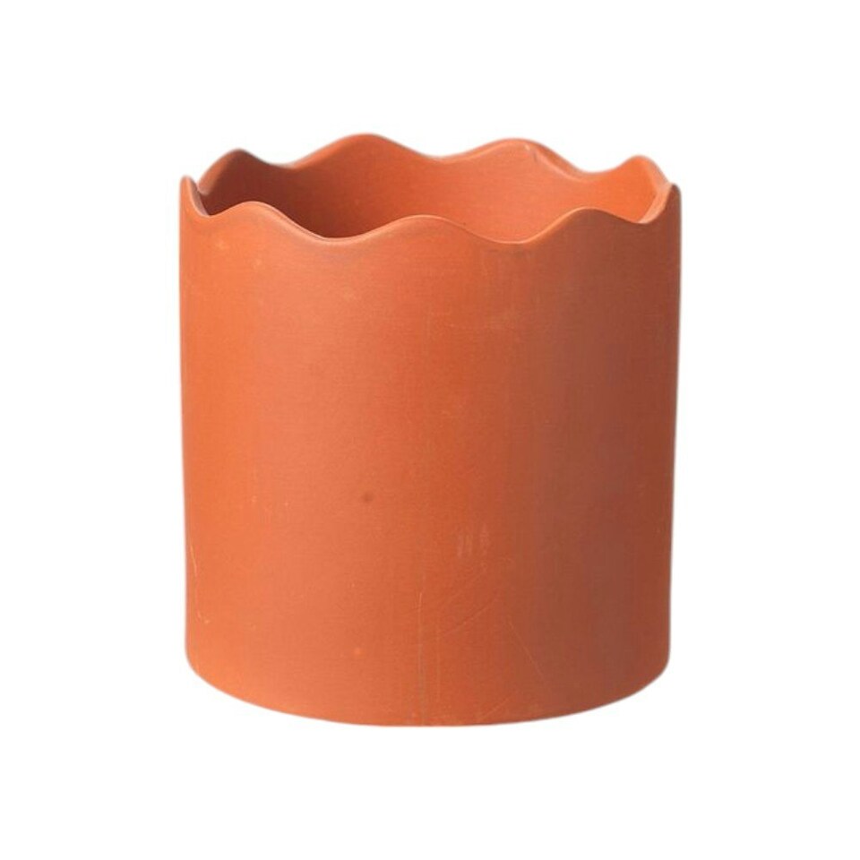 image 1 of Ceramic Indoor Plant Pot Clay - H17.5cm