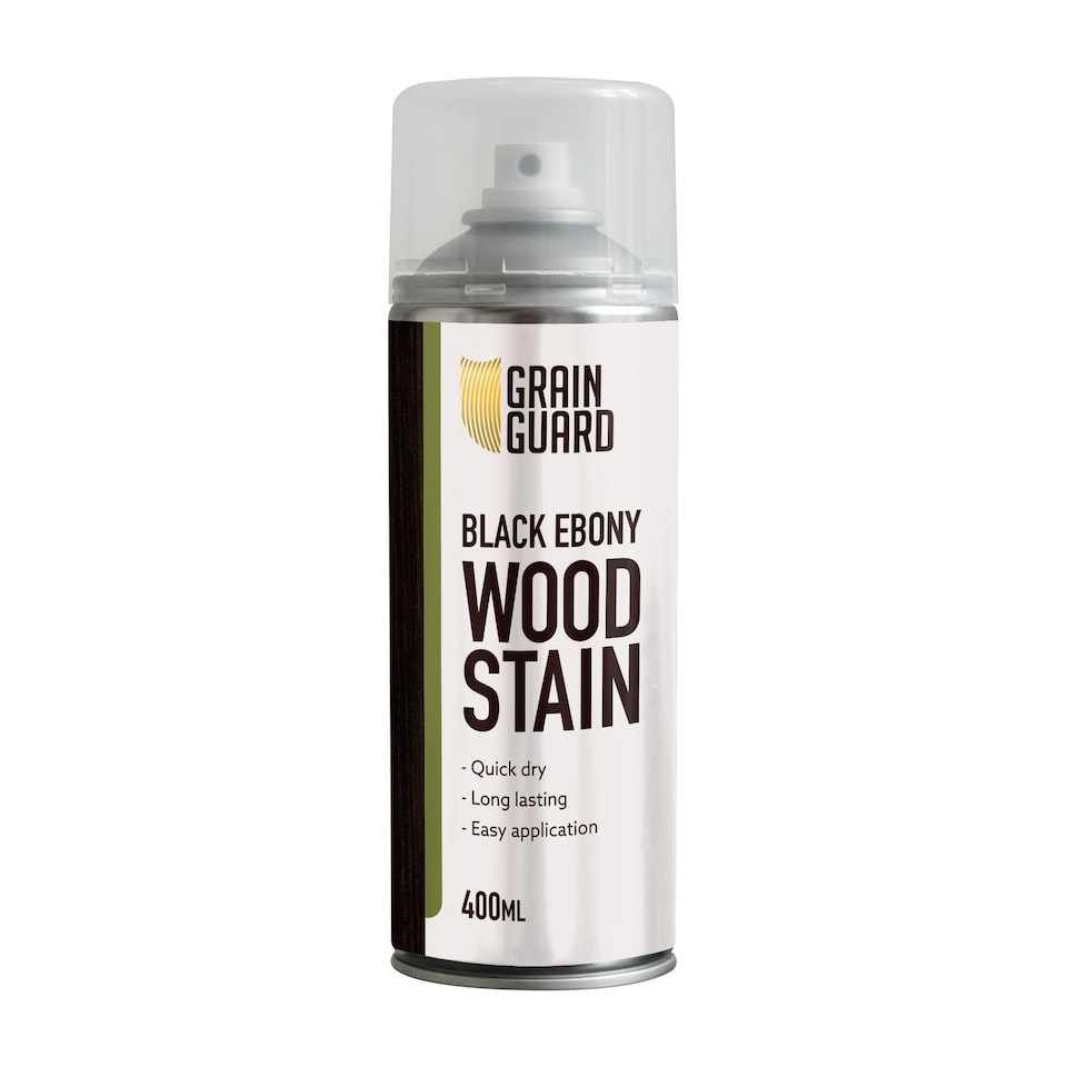 Grain Guard Water Based Wood Stain Spray - Black Ebony - 400ml