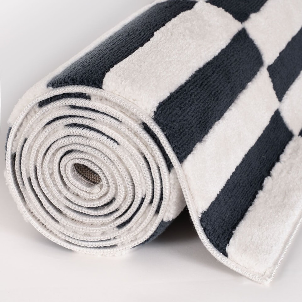 image 1 of The Rugs Loft Collection Striped Living Room Area Floor Rug and Runners Soft Pile