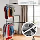 image 6 of House of Home Clothes Rail Two Tier Heavy Duty Garment Hanging Rack In Black 4ft long x 7ft | Black