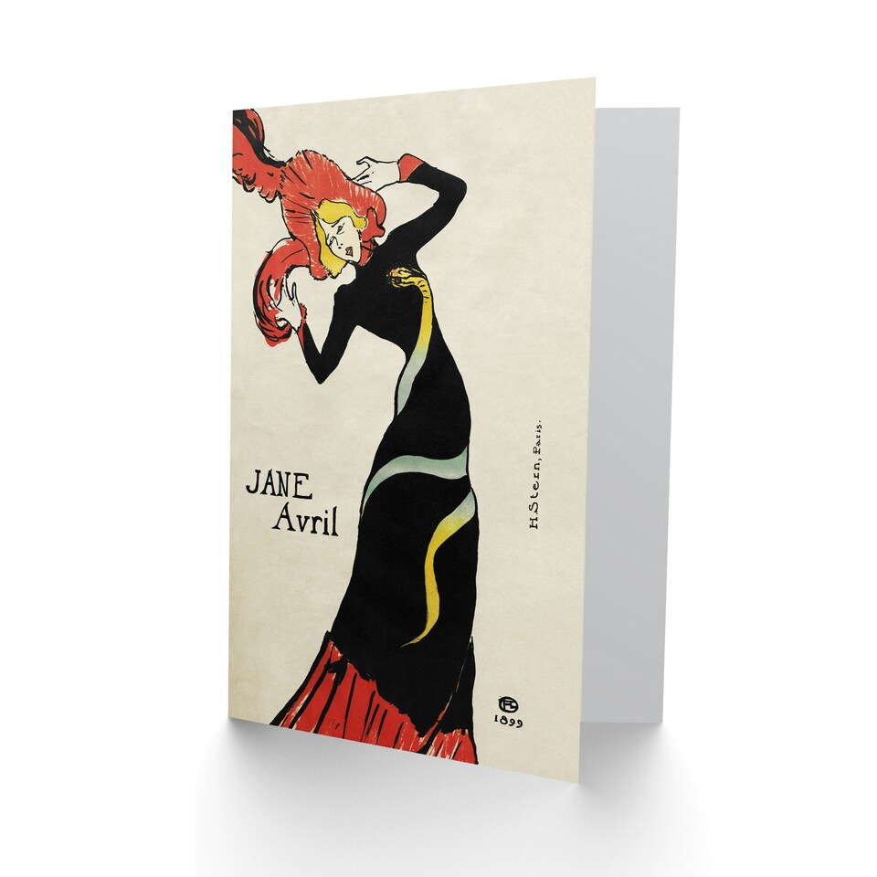 image 1 of Toulouse Lautrec Art Card Jane Avril Snake Dress Portrait