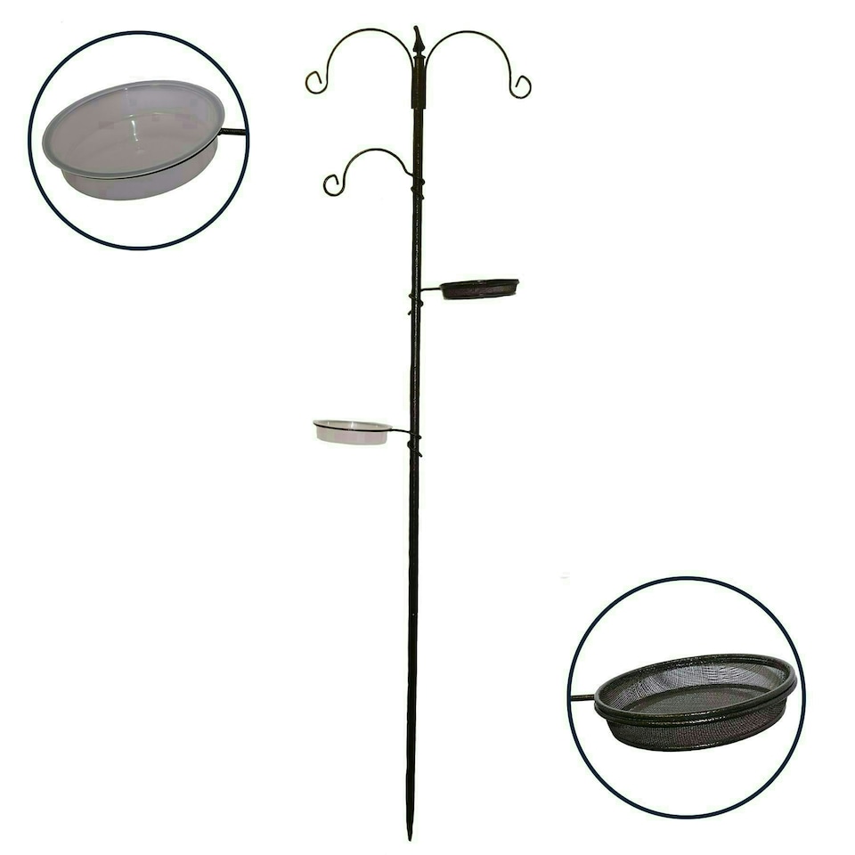 image 1 of Wild Bird Feeding Station Feeder Feed Station For Hanging Feeders Water Bath