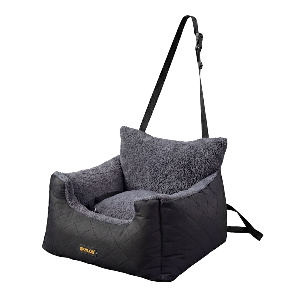 Skylos Portable Fabric Dog Car Seat Travel Bed Booster Basket for Puppy