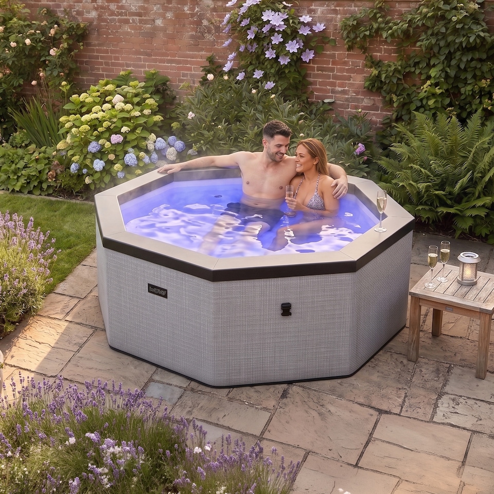 image 1 of Wave Como 6 Person Eco Foam Hot Tub, Graphite Grey